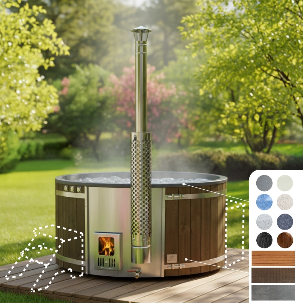 Configure XL Wood Fired Hot Tub for 6-8 | Integrated Heater