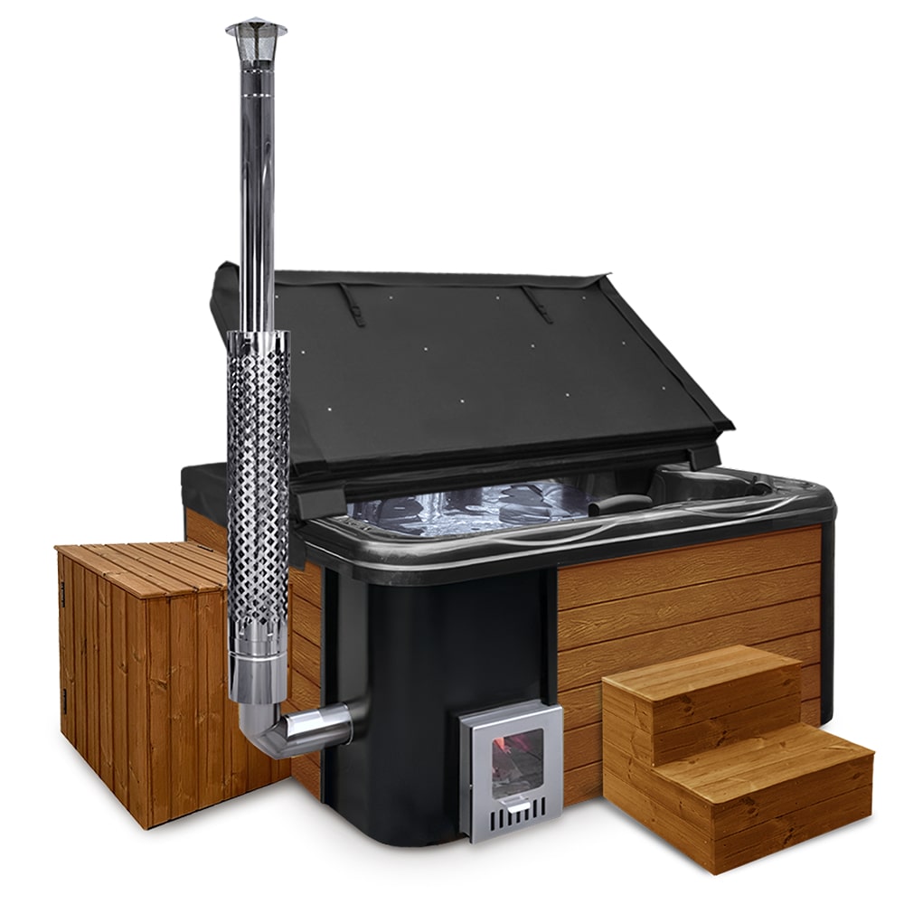 Premium Sand Filter Square Lounge Wood Fired Hot Tub | Optimal Configuration
