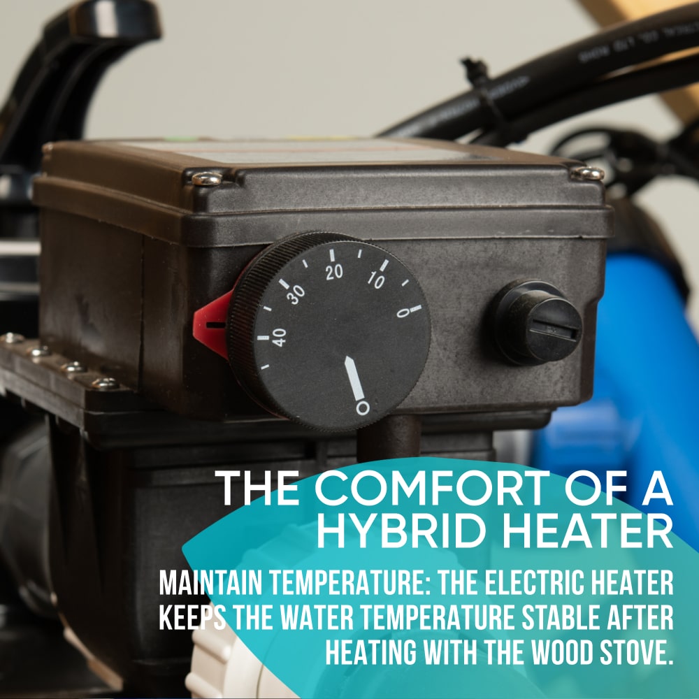 Premium Sand Filter Wood Fired Hot Tub | Optimal configuration | External Heater