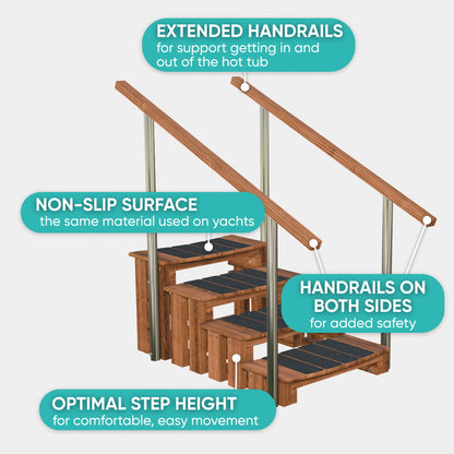 Premium Easy-Access Hot Tub Steps