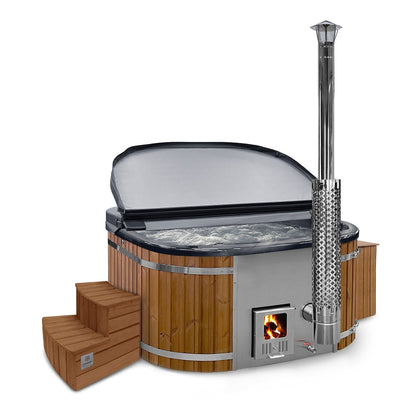Premium Sand Filter Square Wood Fired Hot Tub | Best Configuration