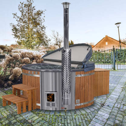 Super Offer Premium Wood Fired Hot Tub with Sand Filter &  Blue Lagoon UV-C