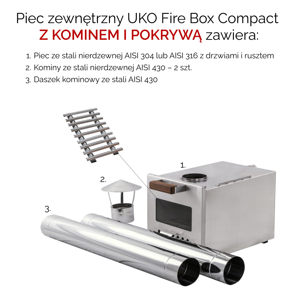 Stove external UKO Fire box Compact for hot tub