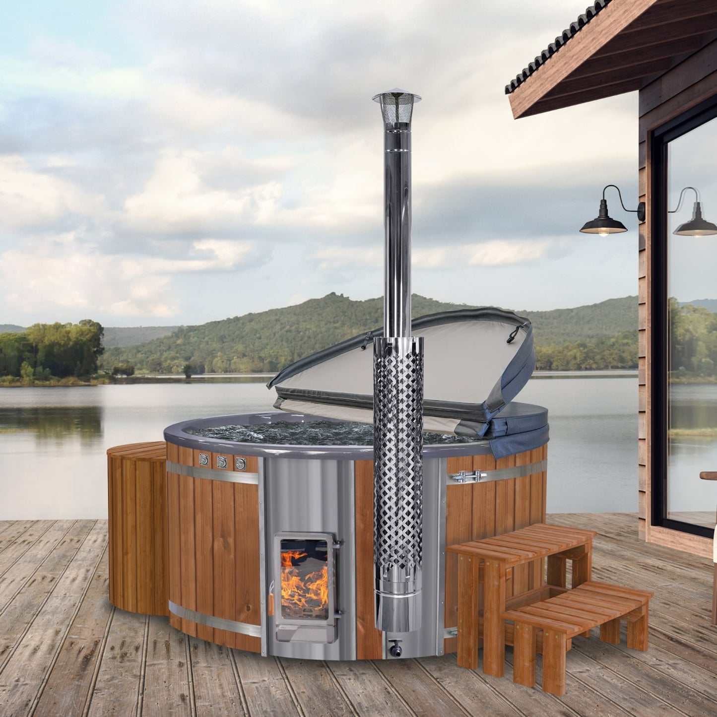 Launch Offer | Verta™ Stove | Wood Fired Hot Tub with Premium Filter