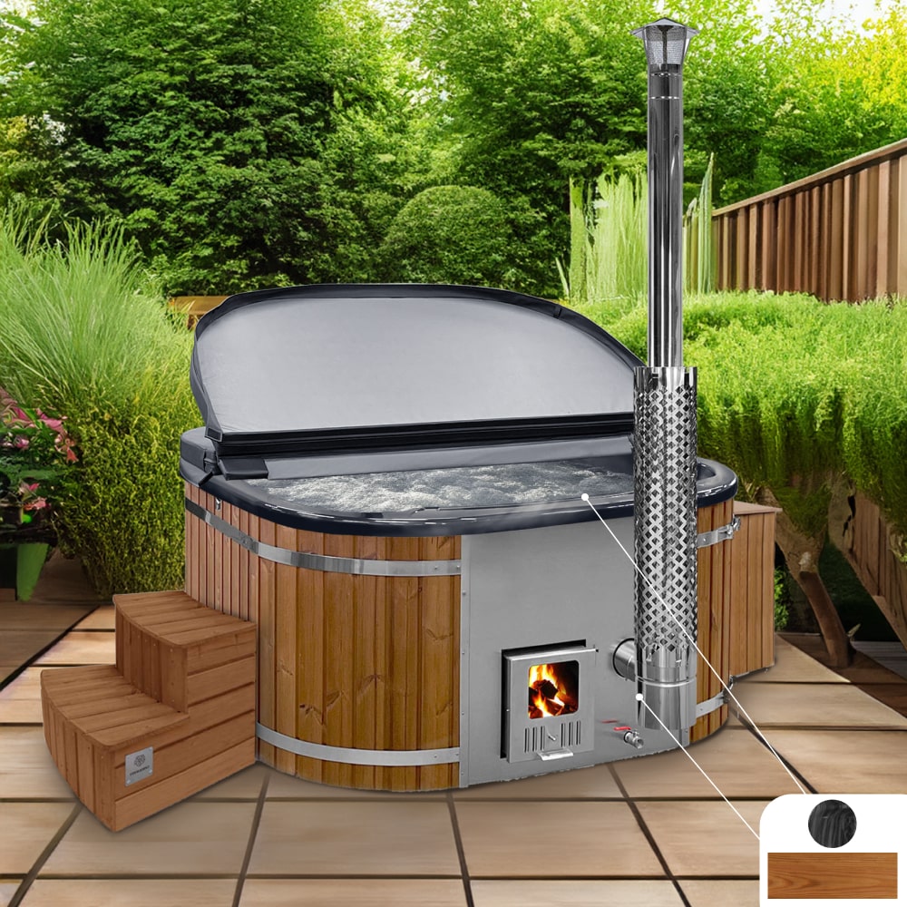 Premium Sand Filter Square Wood Fired Hot Tub | Best Configuration