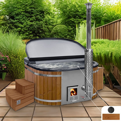 Premium Sand Filter Square Wood Fired Hot Tub | Best Configuration