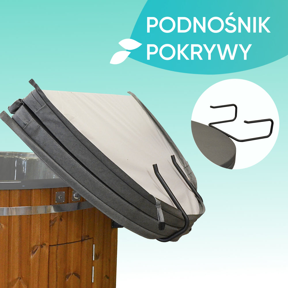 Balia ogrodowa owal dla 2 osób Nordic masaż | Szara wkładka | Skonfigurowana