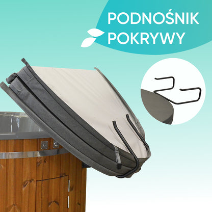 Balia ogrodowa owal dla 2 osób Nordic masaż | Szara wkładka | Skonfigurowana