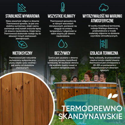 Balia ogrodowa | Masaż | Szara wkładka | Skonfigurowana