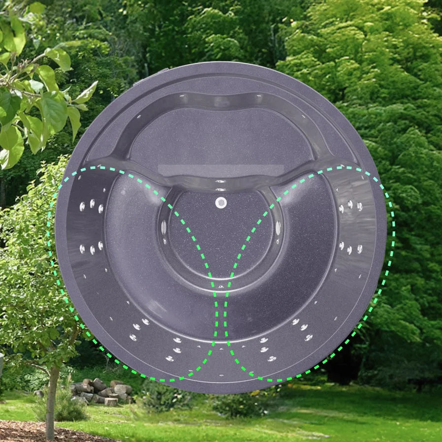 Inteligentne, oddzielne sterowanie hydromasażem w balii ogrodowej