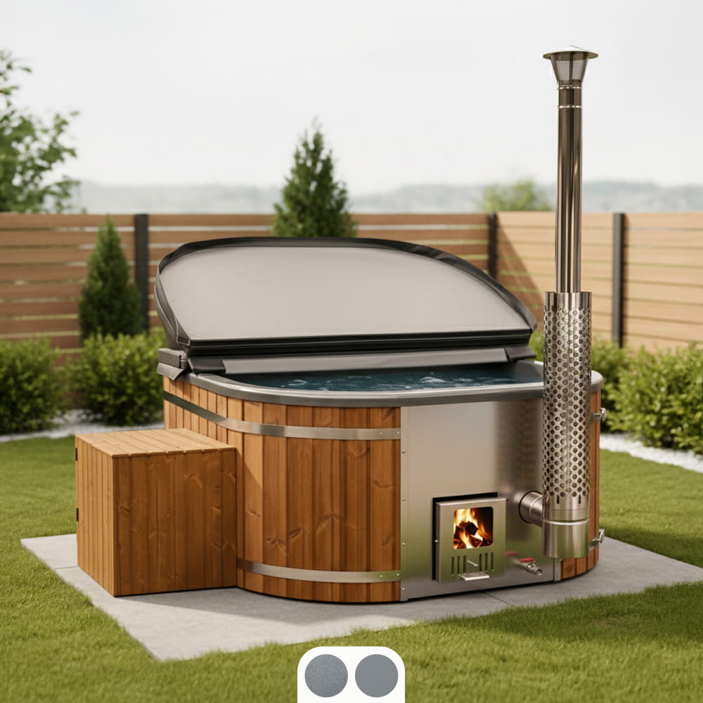 Super Oferta | Kwadratowa balia ogrodowa All Inclusive | Dysze powietrzne i hydromasażu | Filtr piaskowy i UV-C | 4–6 osób