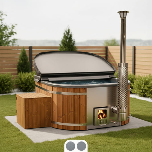 Super Oferta | Kwadratowa balia ogrodowa All Inclusive | Dysze powietrzne i hydromasażu | Filtr piaskowy i UV-C | 4–6 osób