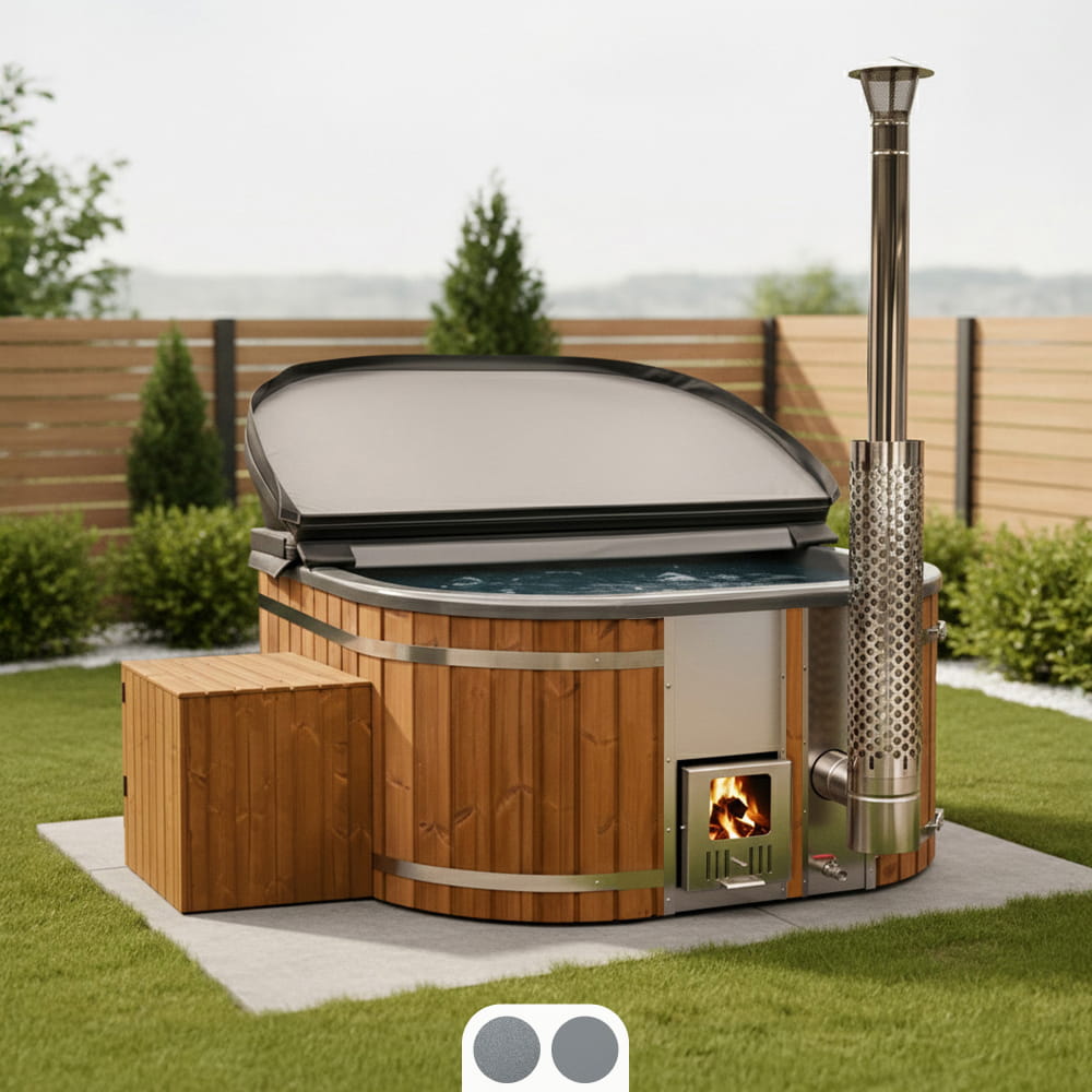 Super Oferta | Kwadratowa balia ogrodowa All Inclusive | Dysze powietrzne i hydromasażu | Filtr piaskowy i UV-C | 4–6 osób
