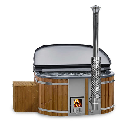 Super Oferta | Kwadratowa balia ogrodowa All Inclusive | Dysze powietrzne i hydromasażu | Filtr piaskowy i UV-C | 4–6 osób