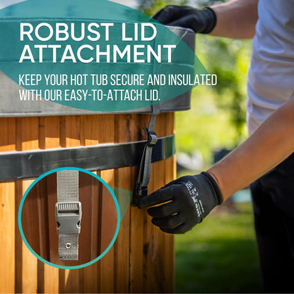 Super Offer Wood Fired Hot Tub with Hydro Jets and filter connections | 4–6 seater